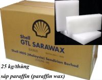 HẾT HÀNG (giữa tháng 4 có). Sáp paraffin Shell Malaysia - Paraffin wax 60 (dạng tấm tảng, màu trắng sữa, không mùi): đổ ly cốc, đổ khuôn