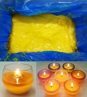 2. Bơ thực vật - Vegetable butter (dạng nhũ tương, màu vàng, thơm mùi bơ): pha với sáp cọ bột/vẩy và sáp ong; đổ ly cốc