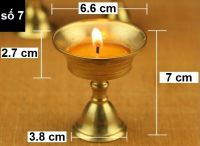 Chân đèn nến bằng đồng, số 7 (cao 7 cm)